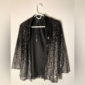 Cable & Gauge Black and Silver Sequin Jacket